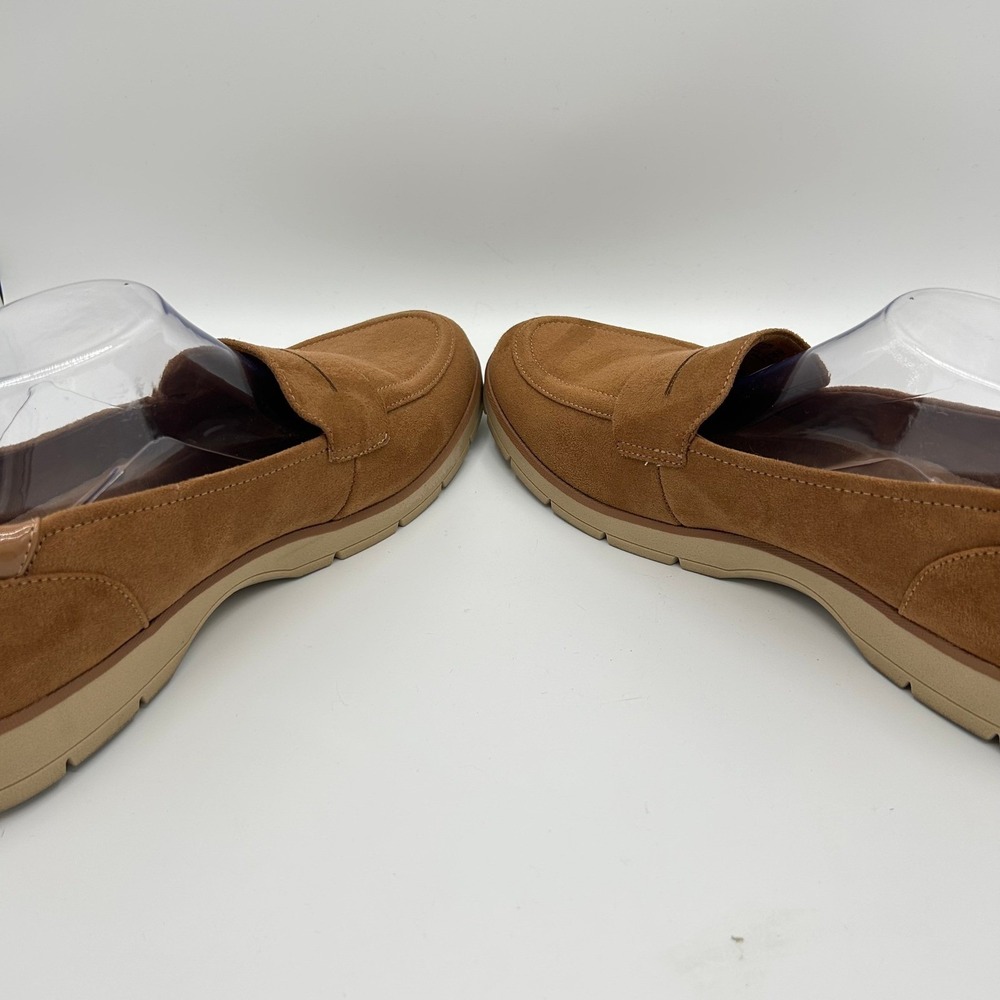 Dr. Scholl's Nice Day Brown Suede-like Penny Loafers Slip On Shoes Size 11 - Picture 6 of 10